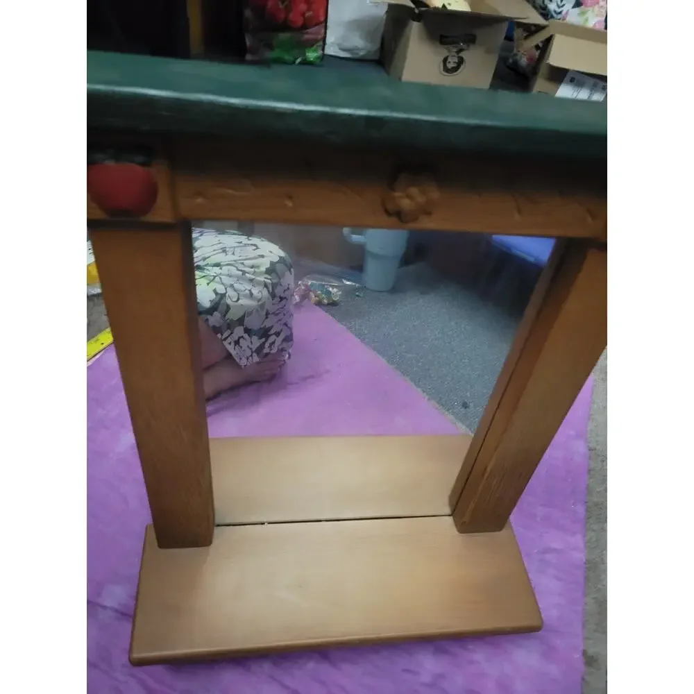 Vintage Cottage Core Country Apple Mirror Shelf Apple Motif USA 70s 80s